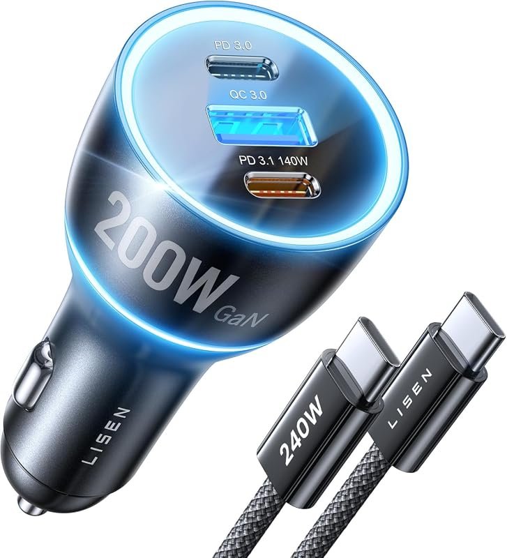 LISEN 200W GaN Car Charger