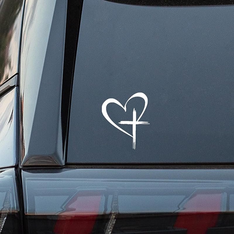 KITUREK Love Cross Window Decal