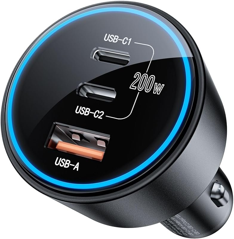 200W Dual USB-C Car Charger