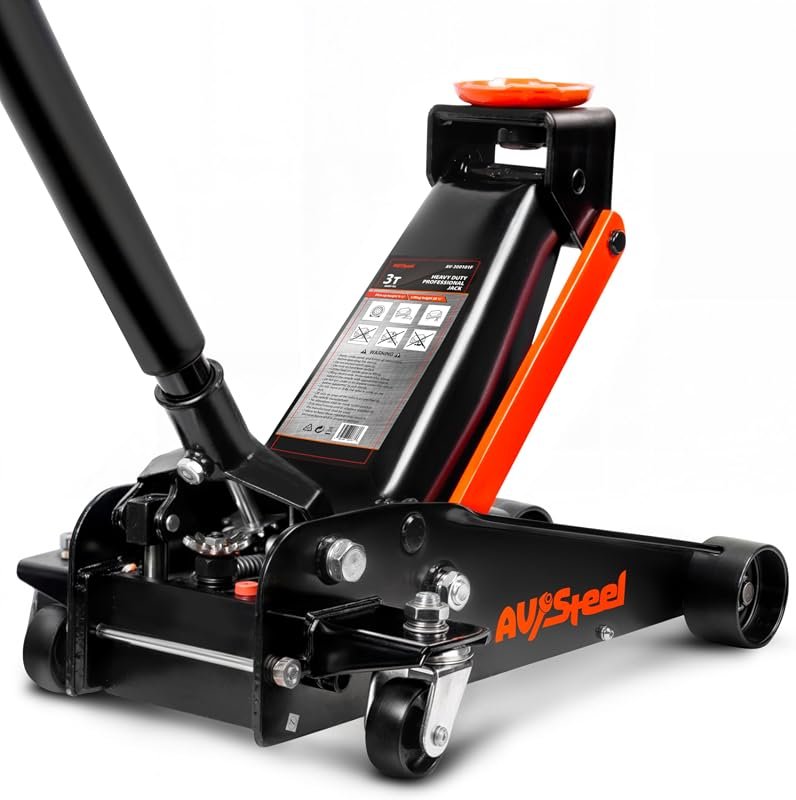 AV Steel 3 Ton Single-Piston Hydraulic Floor Jack