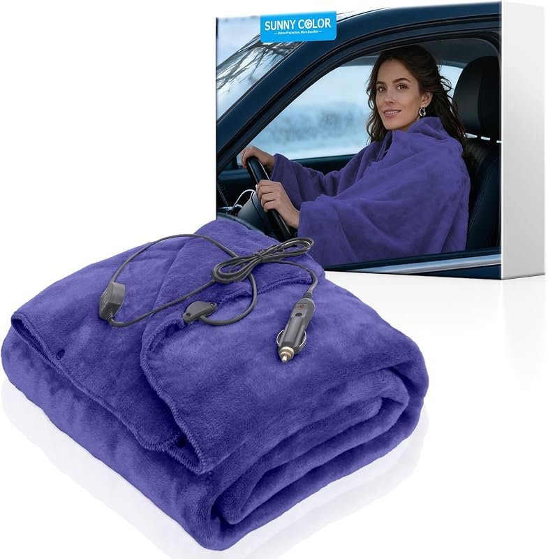 12V Wearable Heated Car Blanket with controller