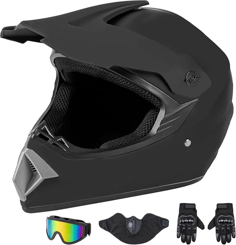 CARTMAN Matte Black Large Full-Face Helmet
