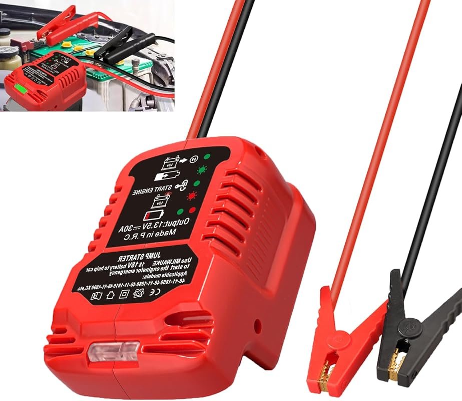 Milwaukee 18V battery jump starter adapter