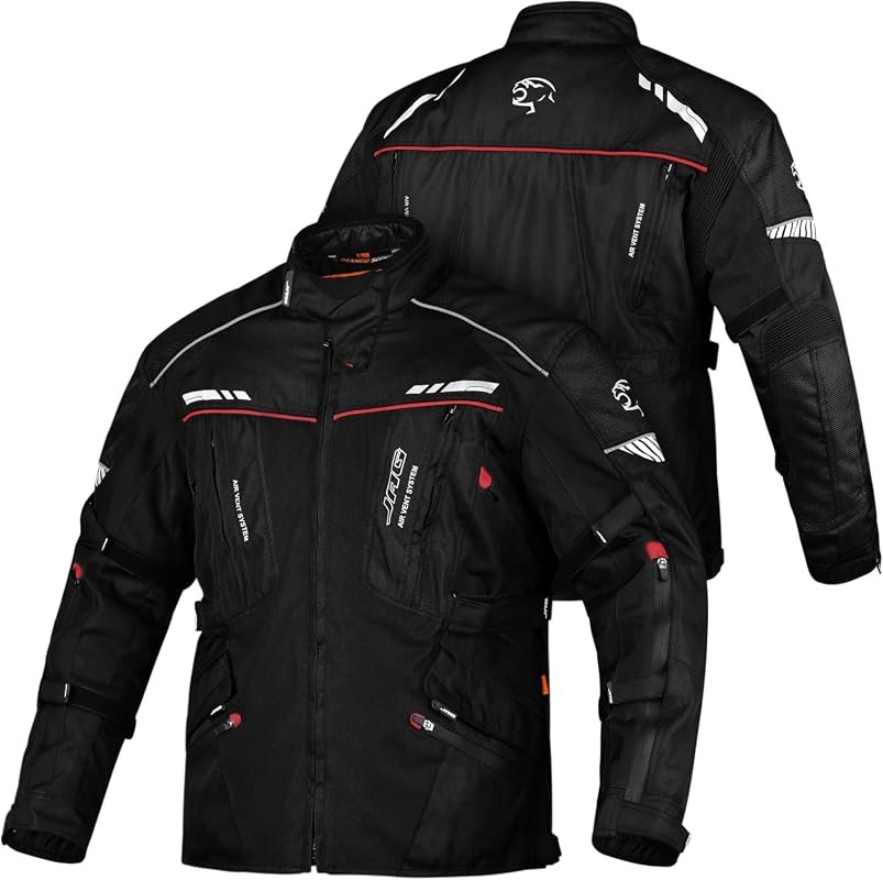 JAG Men's Touring Motorcycle Jacket with CE Armor
