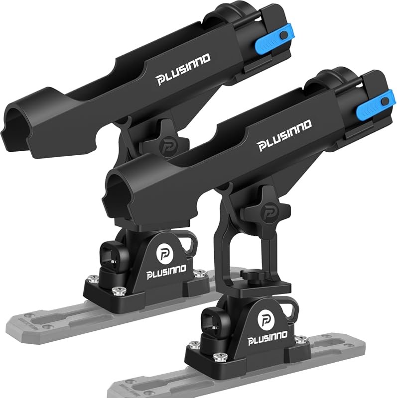 PLUSINNO track and deck mount kayak fishing rod holder
