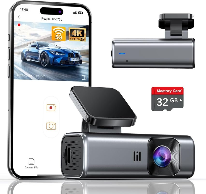 galphi 4K Screen-Free Dash Cam