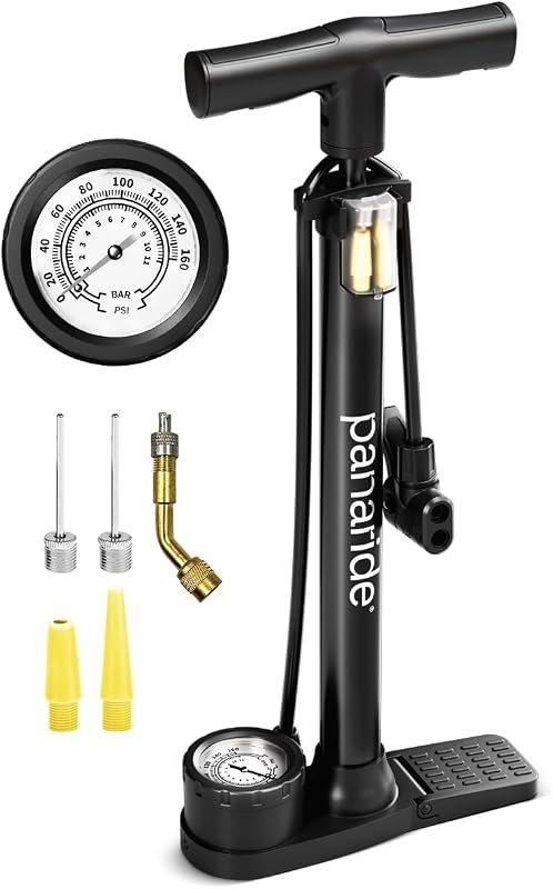 Advanced bike floor pump with gauge