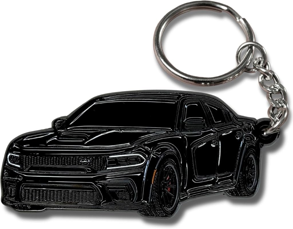 Dodge Charger SRT metal keychain