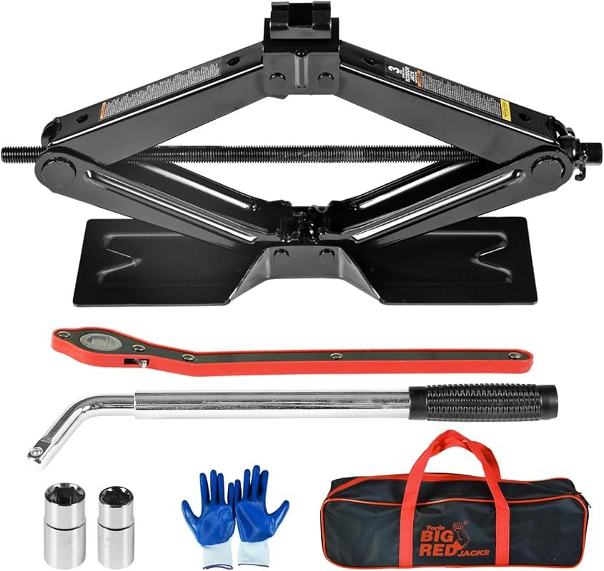 BIG RED 3-Ton Universal Scissor Car Jack