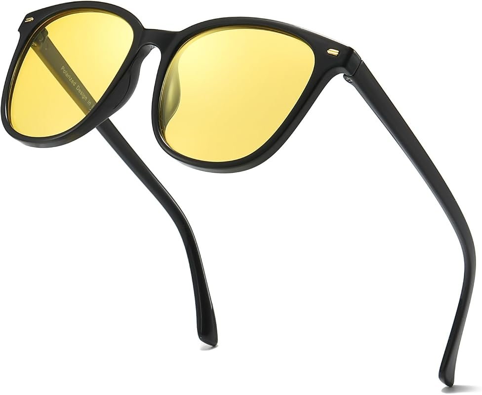 HASFOX H1851 polarized yellow lens night driving glasses