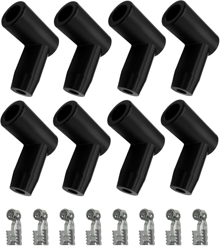 Eight-piece 90-degree spark plug boot terminal kit