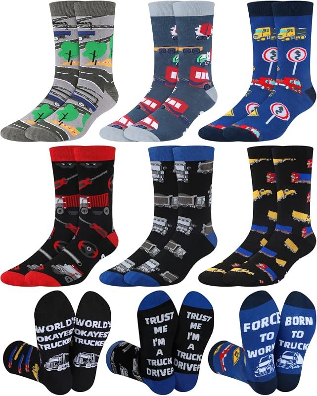 Six-pair Truck Driver Socks for Men