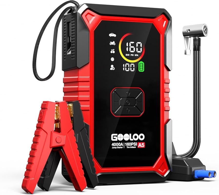 GOOLOO A5 jump starter with air compressor