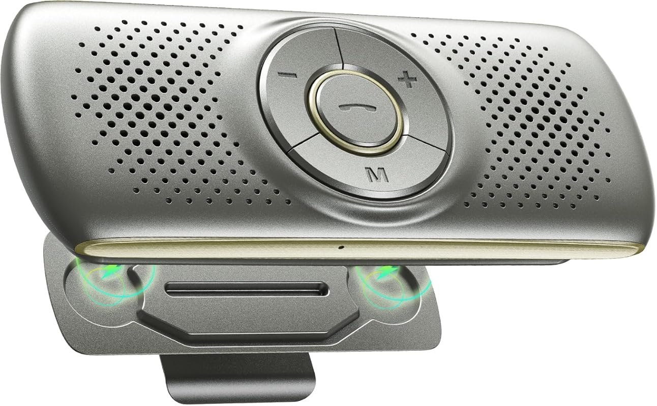 AGPTEK gray Bluetooth 5.3 car speakerphone