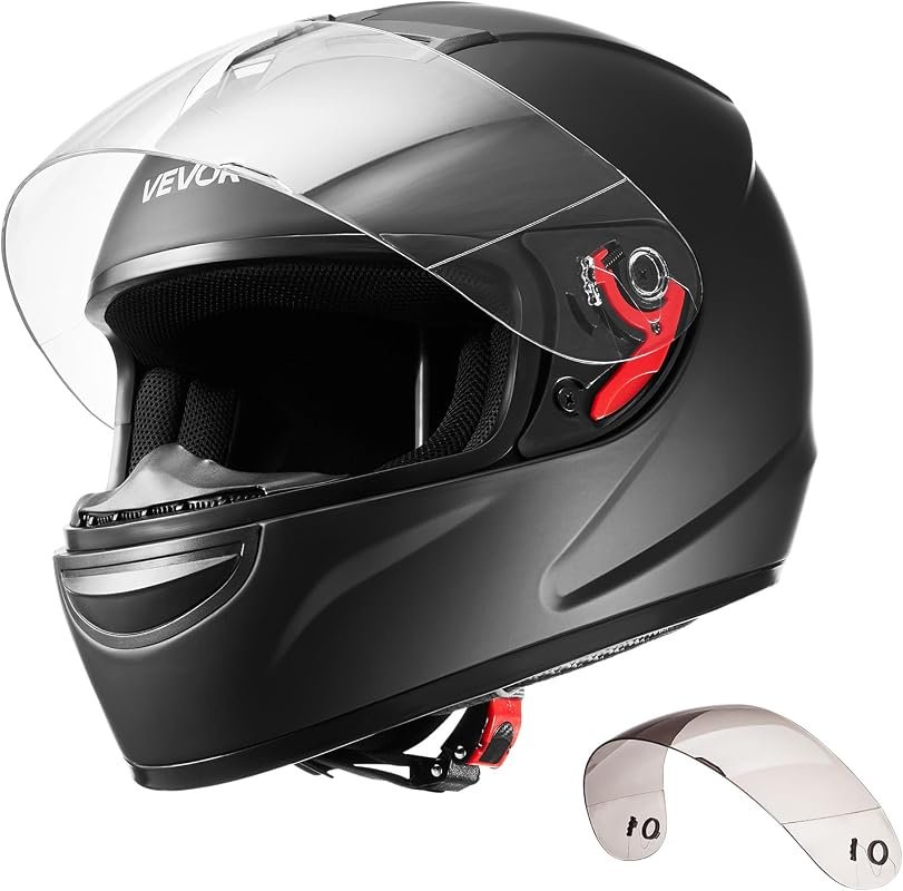 VEVOR Full-Face Motorcycle Helmet with Dual Visors