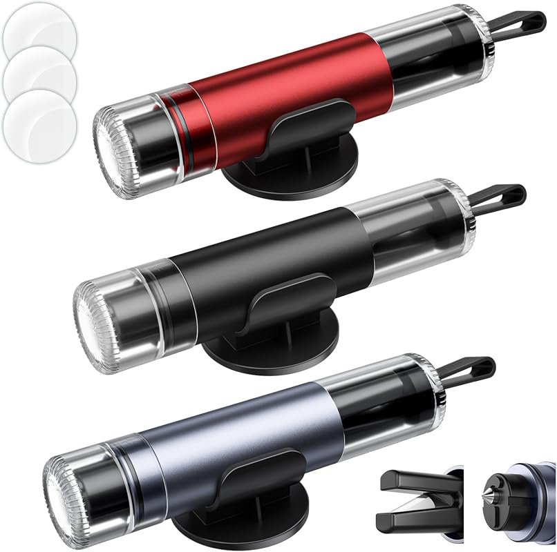 2026 Upgraded 2-in-1 Car Safety Hammer with Transparent Lid