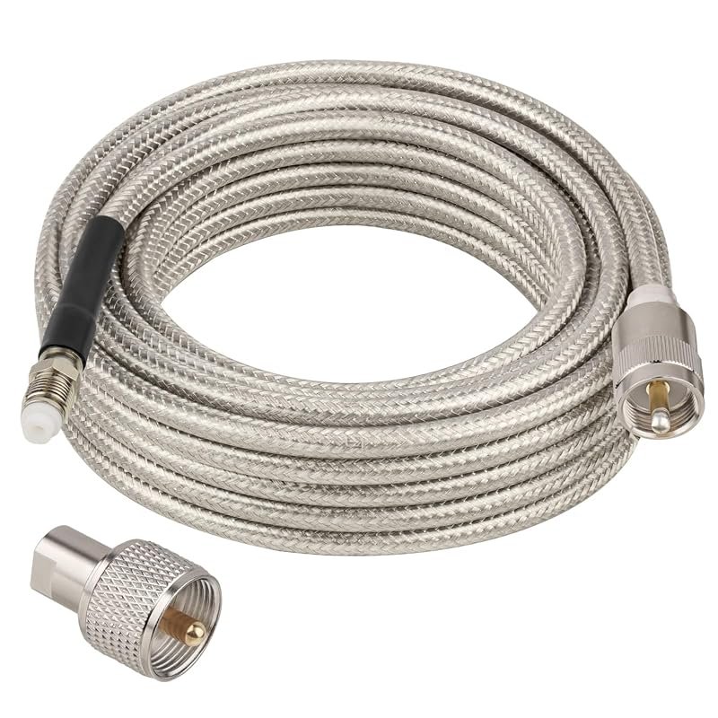 25-foot RG8X CB coax cable with FME and PL-259 connectors