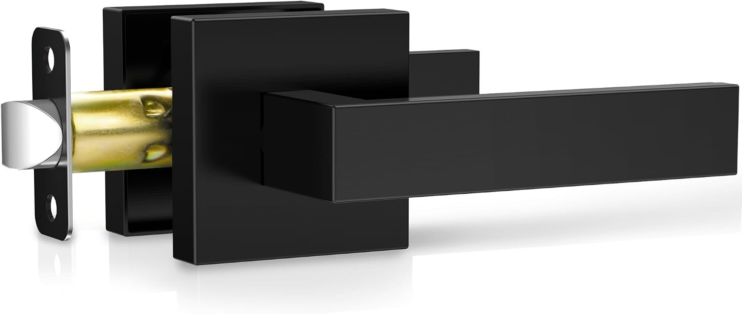 Plustool matte black passage door levers