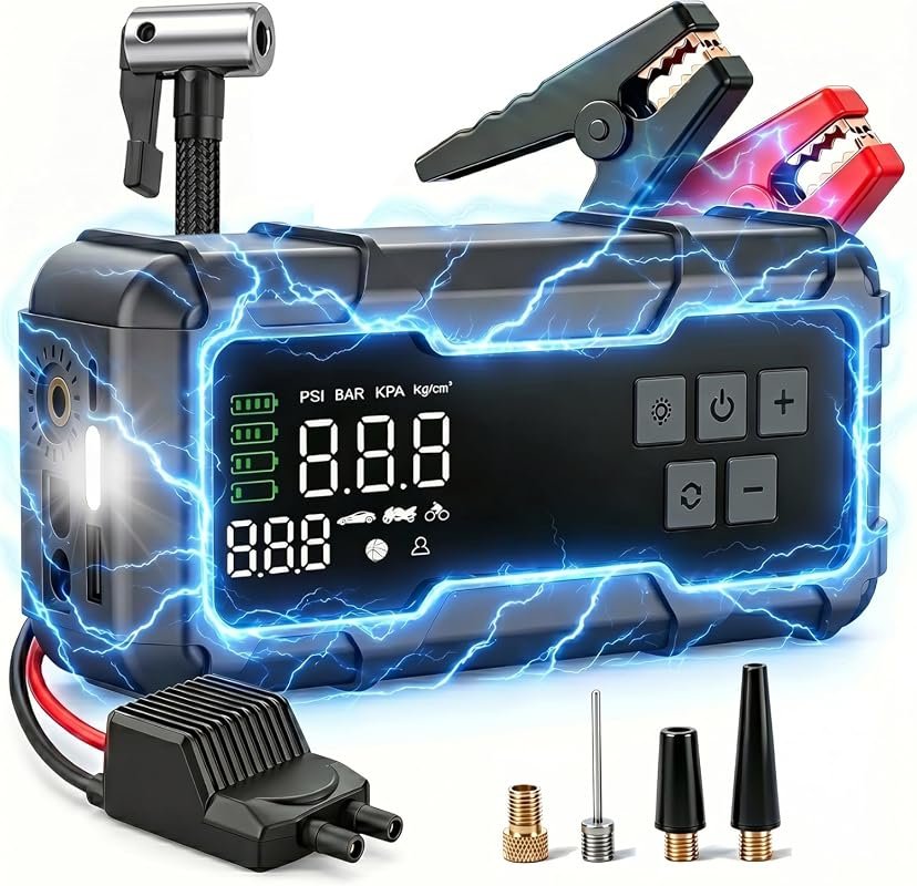 8000A tire inflator jump starter