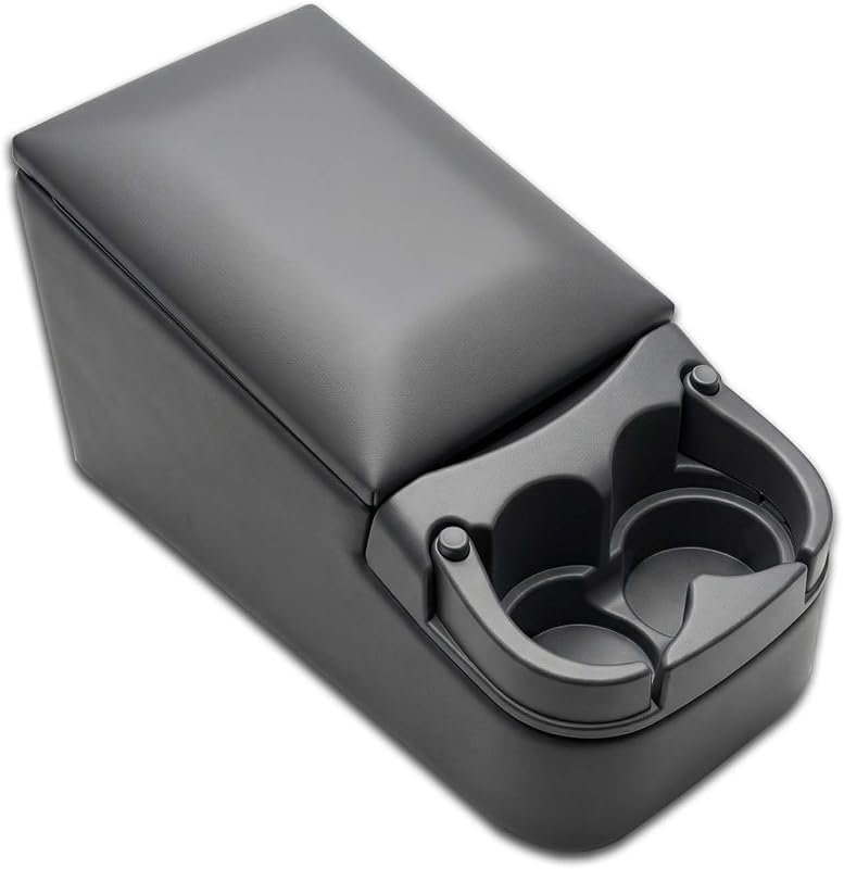 Universal Bench Seat Center Console with armrest storage and dual cup holders