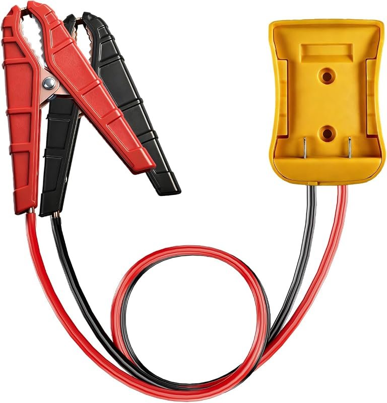 DeWalt 20V jumper cable clamps with adapter