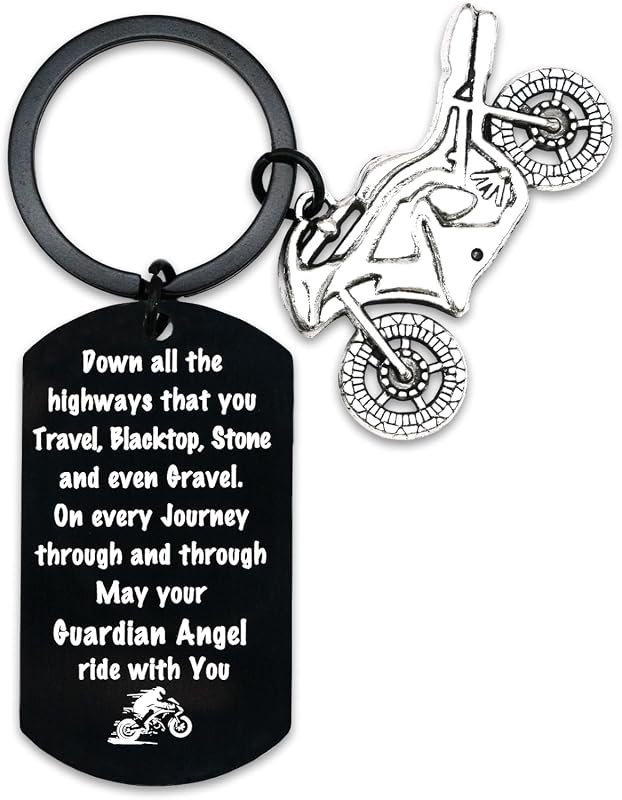 Motorcycle Rider Keychain Gift