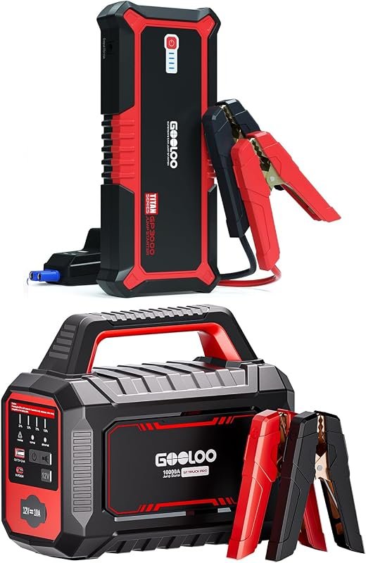 GOOLOO GP3000 and GT Truck PRO jump starter combination