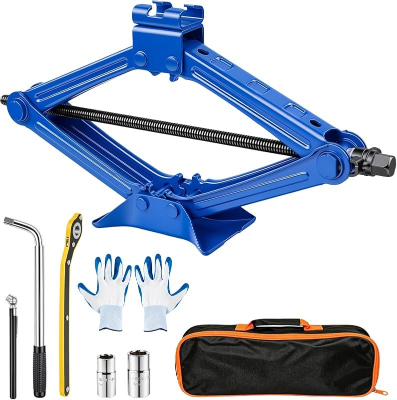 2 ton portable scissor car jack kit