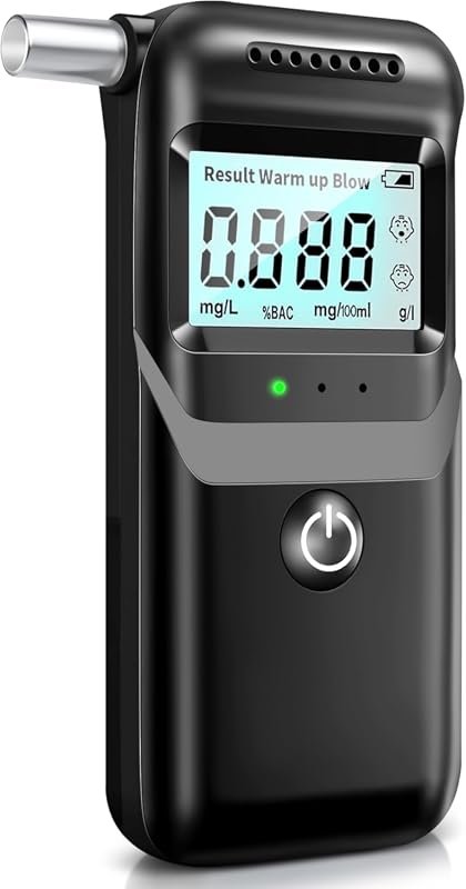 Portable breathalyzer with LCD display