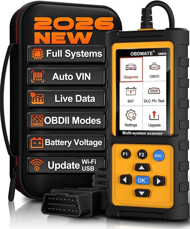 Full-system OBD2 scanner for cars and trucks