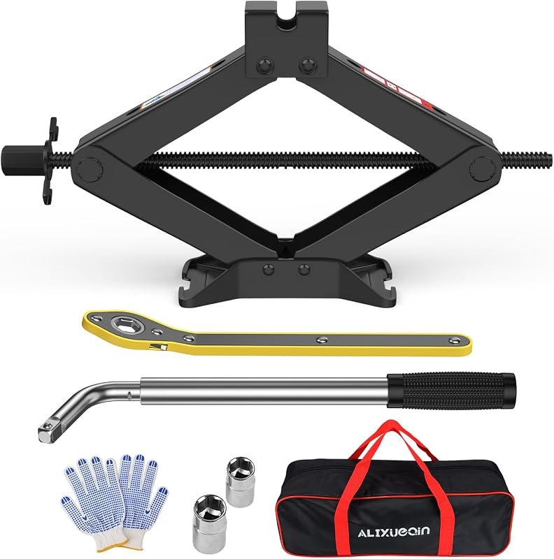 3-Ton Heavy-Duty Scissor Car Jack Kit