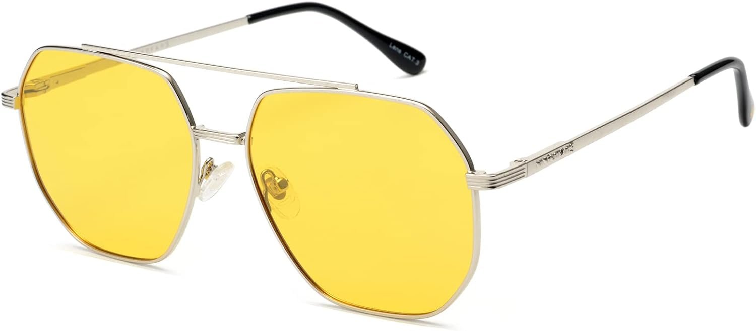 VF3207 square polarized oversized aviator sunglasses