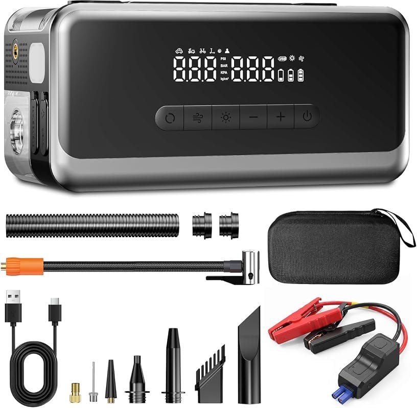 4000A portable car jump starter with air compressor