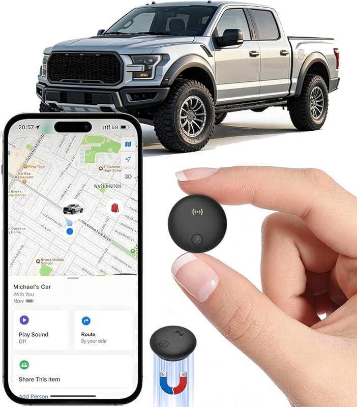 Magnetic GPS Vehicle Tracker compatible with Apple Find My